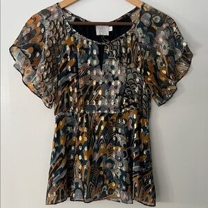 HD in Paris Multicolor Abstract Blouse